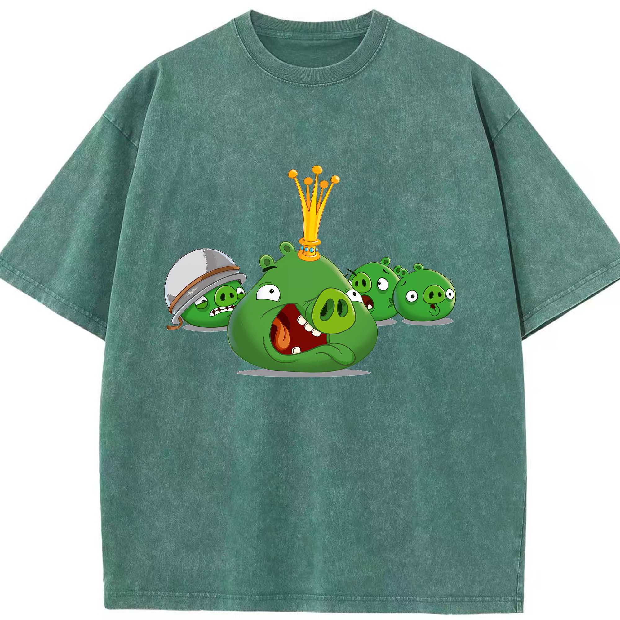 （画像用） Angry Birds アングリーバード 綿100% ヴィンテージ風 半袖Tシャツ（フロントプリント）